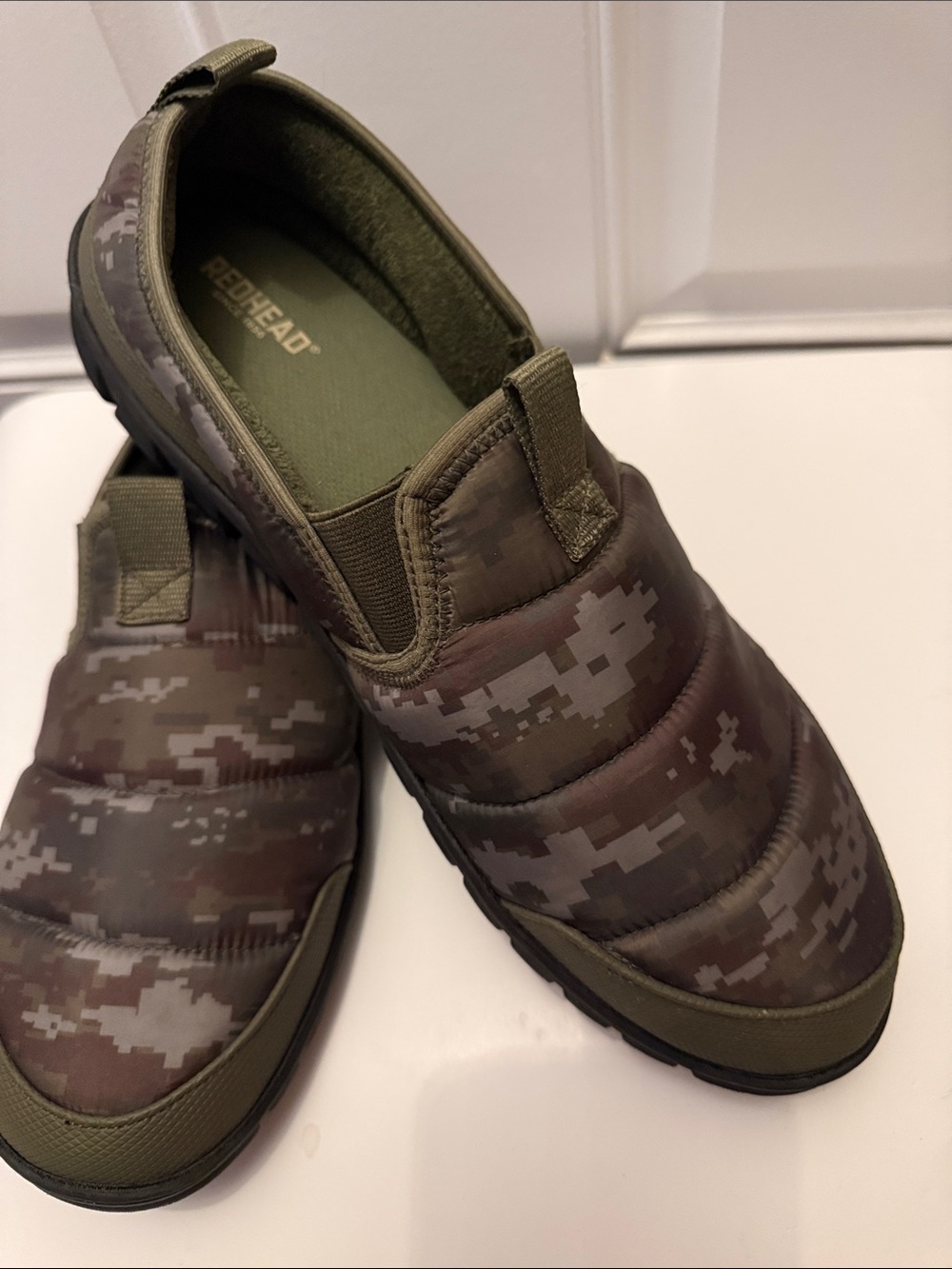 RedHead Olive & Gray Digital Camo Slip-On Loafers